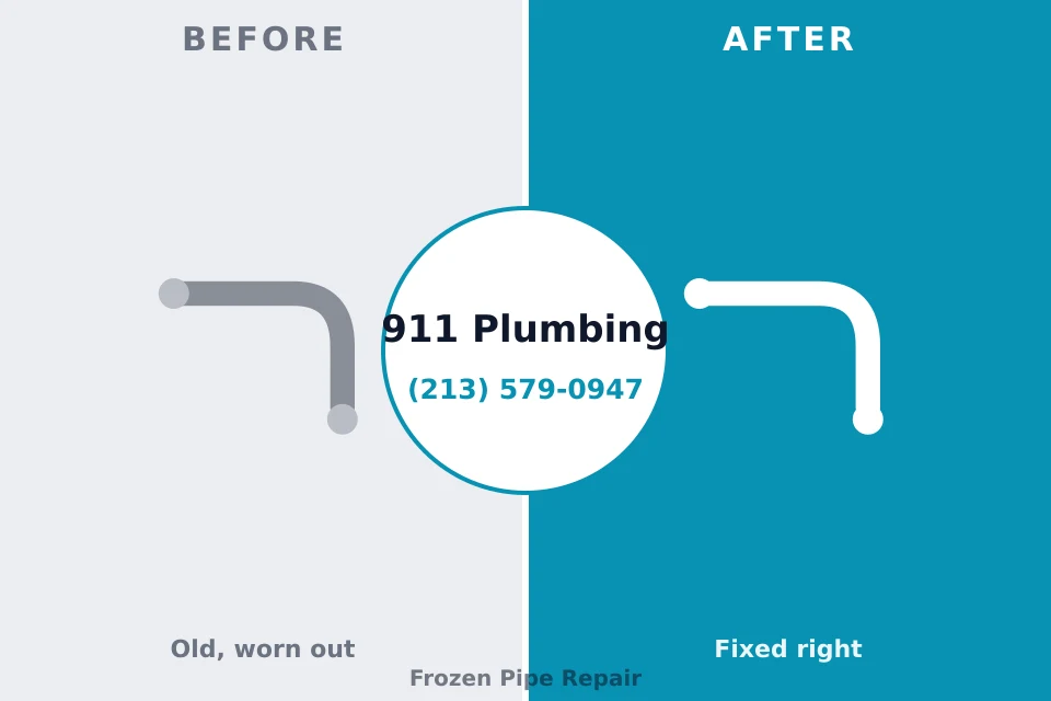 Before and after: plumbing repair Collinsville, OK